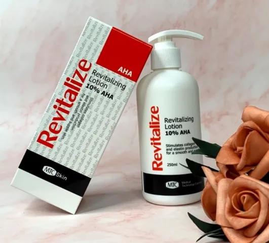 Lotion Revitalize 10% AHA MTC Skin - Dưỡng ẩm và làm sáng da khô, sần sùi - Chăm sóc da hiệu quả từ AHA 250ml