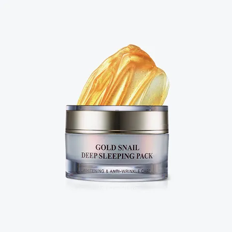 Mặt Nạ Ngủ Ốc Sên Vàng 24K Gold Snail Deep Sleeping Pack Dưỡng Ẩm, Trẻ Hóa Da, Cải Thiện Nếp Nhăn - Hộp 10 Mặt Nạ