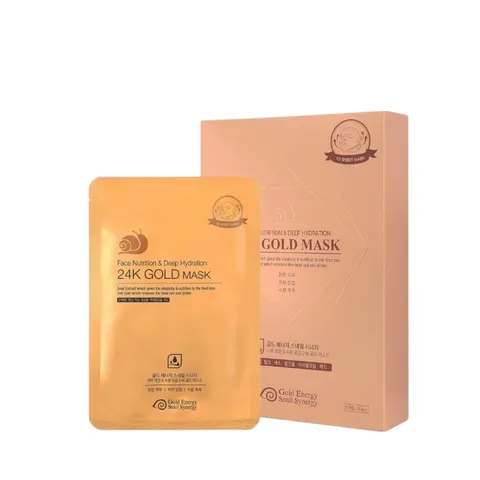 Mặt Nạ Vàng 24K Cấp Ẩm Sâu - Gold Mask Face Nutrition & Deep Hydration, Chiết Xuất Ốc Sên, Làm Sáng Da, Dưỡng Ẩm Tối Ưu