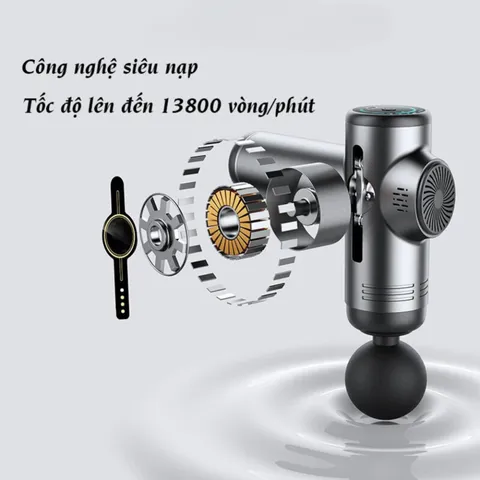 Máy massage cầm tay METIS 8 đầu, 32 chế độ - Giảm đau, thư giãn cơ bắp, thiết kế tiện dụng cho mọi không gian