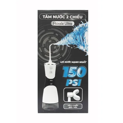 Máy Tăm Nước Cầm Tay Flossie Vòi Phun 2 Chiều - Làm Sạch 99% Khoang Miệng, Công Nghệ Hiện Đại, An Toàn Cho Nướu