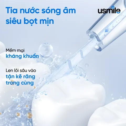 Máy Tăm Nước Usmile CY0 - 4 Chế Độ Làm Sạch, Công Nghệ Sóng Siêu Âm, Bảo Vệ Nướu, Tiện Dụng Mang Theo, Pin 90 Ngày