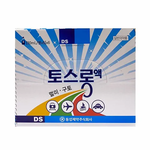 Nước Uống Hỗ Trợ Chống Say Tàu Xe DongSung TosLong Sos Hàn Quốc - Giảm Nôn Nao, Chóng Mặt, Dễ Uống, Hộp 30 Chai