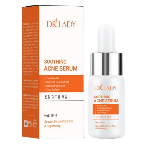 Serum Giảm Mụn Dr.Lady Soothing - Dưỡng Ẩm, Làm Dịu Da, Phục Hồi Da Mụn Hỗ Trợ Giảm Thâm - Dung Tích 10ml