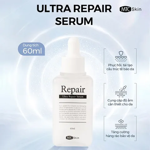 Serum MTC Skin Ultra Repair 60ml - Hỗ Trợ Phục Hồi Tái Tạo Da Khô, Mụn, Thâm Sẹo - Dưỡng Da Chuyên Sâu, Cấp Ẩm Tự Nhiên