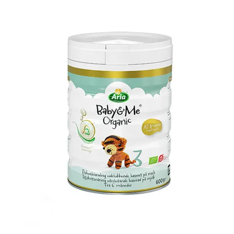 Sữa Bột Arla Baby&Me A2 Organic Số 3 Dành Cho Trẻ Từ 1-3 Tuổi - Đáp Ứng Tiêu Chuẩn Hữu Cơ EU, Dễ Tiêu Hóa 600g
