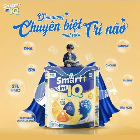 Sữa Non Smart IQ 650g - Hỗ Trợ Phát Triển Trí Não Cho Trẻ Từ 2 Tuổi, Giàu DHA, EPA, Tăng Cường Khả Năng Học Tập và Tư Duy