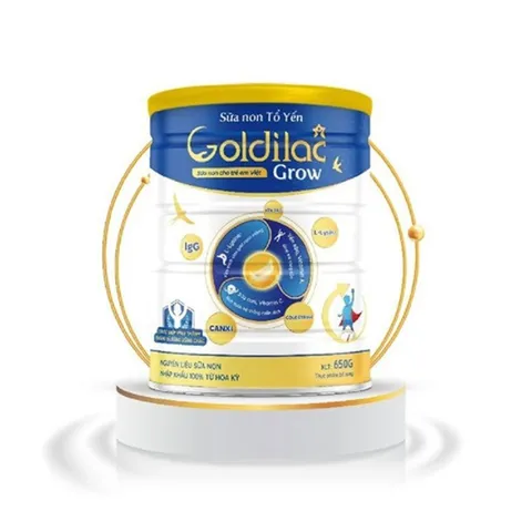 Sữa Non Tổ Yến Goldilac Grow Hộp 650g - Dinh Dưỡng Tăng Cường Miễn Dịch Cho Trẻ 6 Tháng Đến 10 Tuổi