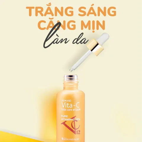 Tinh chất Newland Vita-C Total Care Ampule Dưỡng Trắng Da - Hỗ Trợ Giảm Thâm Nám, Cải Thiện Kết Cấu Da, Dưỡng Ẩm Sâu