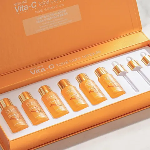 Tinh chất Newland Vita-C Total Care Ampule Dưỡng Trắng Da - Hỗ Trợ Giảm Thâm Nám, Cải Thiện Kết Cấu Da, Dưỡng Ẩm Sâu