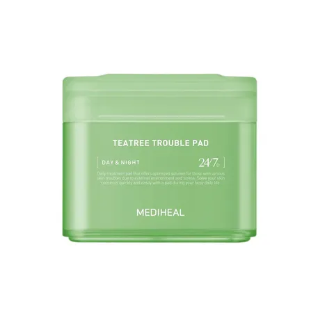 Toner Pad Mediheal Teatree Trouble Pad - Miếng Dưỡng Da Chăm Sóc Da Nhạy Cảm, Hỗ Trợ Làm Dịu Da Mụn, Giải Pháp Cho Làn Da Thoáng Mát