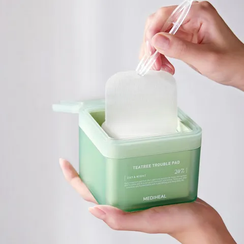 Toner Pad Mediheal Teatree Trouble Pad - Miếng Dưỡng Da Chăm Sóc Da Nhạy Cảm, Hỗ Trợ Làm Dịu Da Mụn, Giải Pháp Cho Làn Da Thoáng Mát