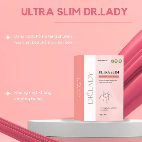 Ultra Slim Dr.Lady - Nước Hỗ Trợ Giảm Cân Dễ Uống, Tăng Chuyển Hóa Chất Béo, 30 Gói x 20ml - Sản Phẩm Dinh Dưỡng Cho Người Thừa Cân