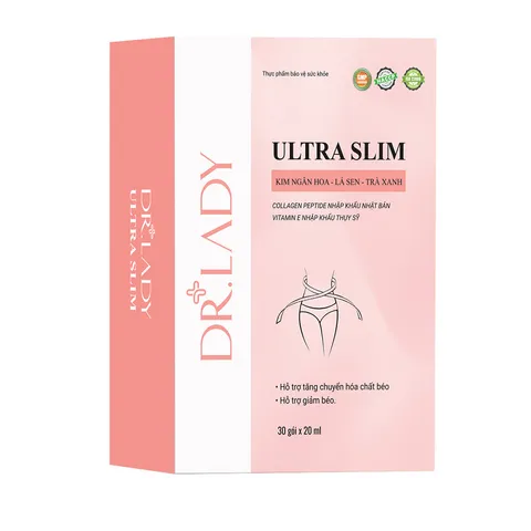 Ultra Slim Dr.Lady - Nước Hỗ Trợ Giảm Cân Dễ Uống, Tăng Chuyển Hóa Chất Béo, 30 Gói x 20ml - Sản Phẩm Dinh Dưỡng Cho Người Thừa Cân