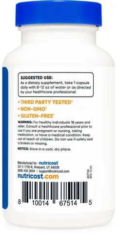 Viên Uống Giảm Căng Thẳng NutriCost 5-HTP 200mg - Hỗ Trợ Giấc Ngủ Ngon, Tăng Cường Tinh Thần, Giúp Thoải Mái Hơn