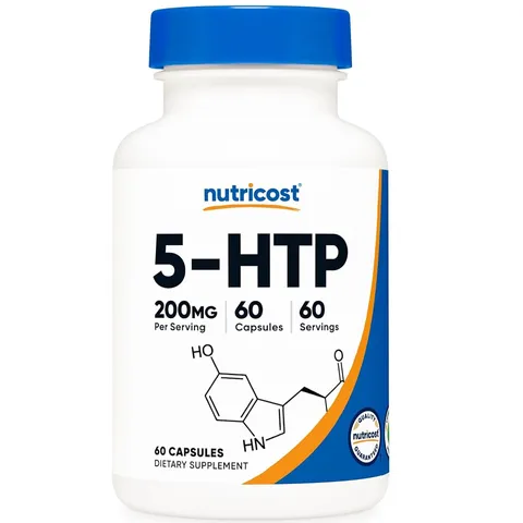 Viên Uống Giảm Căng Thẳng NutriCost 5-HTP 200mg - Hỗ Trợ Giấc Ngủ Ngon, Tăng Cường Tinh Thần, Giúp Thoải Mái Hơn