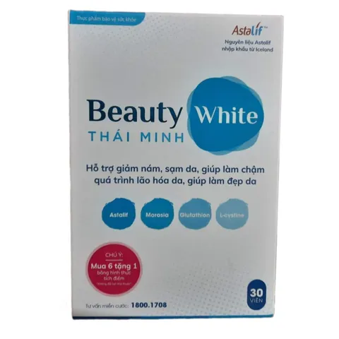 Viên Uống Hỗ Trợ Làm Đẹp Da Beauty White Thái Minh - Giảm Sạm Nám, Chậm Quá Trình Lão Hóa Da, 30 Viên Hộp