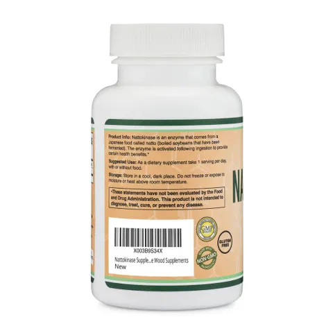Viên uống hỗ trợ tim mạch Double Wood Nattokinase 4000FU 200mg - Bổ sung enzyme Natto, hỗ trợ tuần hoàn máu hiệu quả