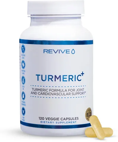 Viên Uống Hỗ Trợ Tăng Cường Miễn Dịch Revive Turmeric+ 120 Viên - Bổ Sung Curcumin Từ Nghệ Mỹ, Hỗ Trợ Chống Oxy Hóa và Viêm