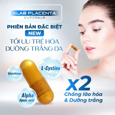 Viên uống tế bào gốc Xlab Placenta - Giúp làm đẹp da, tăng độ đàn hồi và sáng da, hỗ trợ trẻ hóa và chống lão hóa da hiệu quả