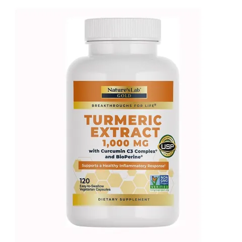 Viên uống tinh chất nghệ Nature's Lab Turmeric Curcumin C3 1000mg - Hỗ trợ tiêu hóa, kháng viêm, tăng sức đề kháng, chống oxy hóa, đẹp da.