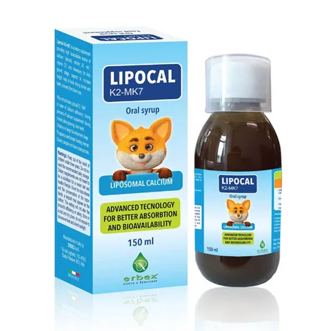 Canxi Thực Vật Cho Bé Lipocal K2-MK7 - Bổ Sung Vitamin D3, K2, Hỗ Trợ Tăng Chiều Cao và Xương Khỏe Mạnh 150ml