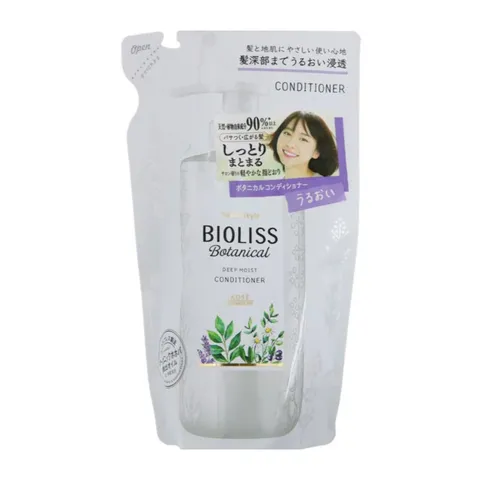 Dầu Gội Xả Dưỡng Ẩm Phục Hồi Kose Bioliss Deep Moist 340ml - Chiết Xuất Thực Vật, Mềm Mượt, Tóc Bóng Khỏe