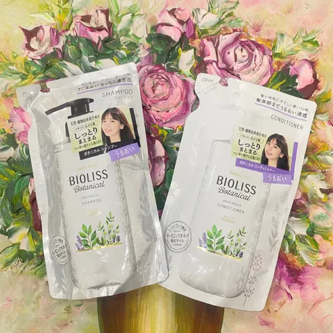 Dầu Gội Xả Dưỡng Ẩm Phục Hồi Kose Bioliss Deep Moist 340ml - Chiết Xuất Thực Vật, Mềm Mượt, Tóc Bóng Khỏe