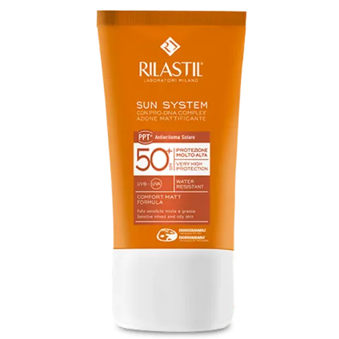 Kem Chống Nắng Rilastil Sun System PPT Comfort Matt SPF50+ Cho Da Dầu - Kiểm Soát Nhờn, Bảo Vệ Tia UV Bổ Sung Độ Ẩm Chuyên Sạch