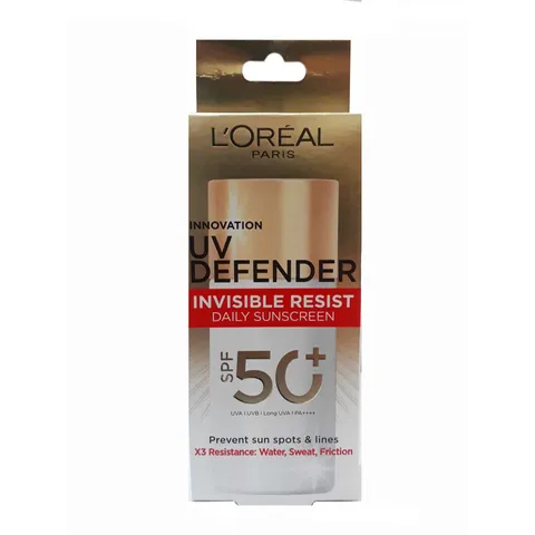 Kem Chống Nắng L'Oreal UV Defender Serum Invisible Fluid SPF 50+ PA++++ - Dạng Sữa Lỏng, Không Nhờn Dính, Thấm Nhanh, Bảo Vệ Da Tối Ưu