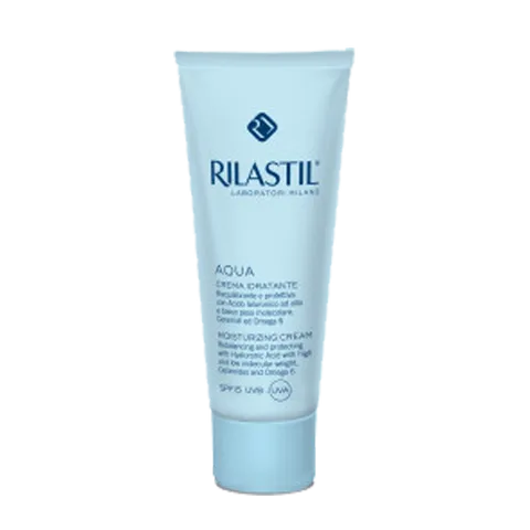Kem Dưỡng Ẩm Rilastil Aqua SPF 15 - Kem Dưỡng Da Chống Nắng 50ml, Cấp Ẩm Mịn Màng, Bảo Vệ Da Khỏi Tia UV