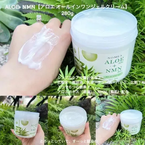 Kem Dưỡng Ẩm Lô Hội Nomea Aloe 6 in 1 Nhật Bản - Giữ Ẩm, Làm Dịu, Trẻ Hóa Da, Phục Hồi Làn Da Rạng Ngời 280g