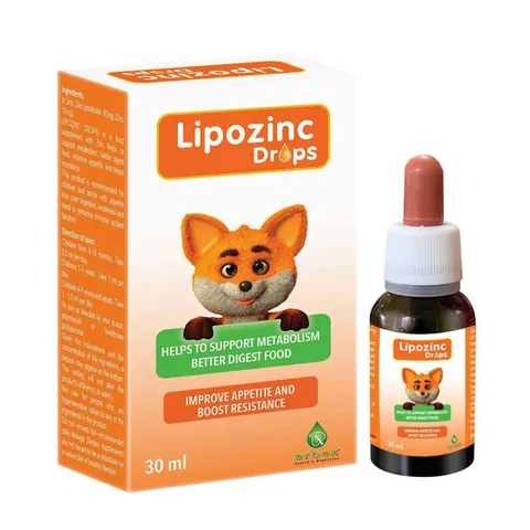 [Hàng nhập khẩu] Kẽm Hữu Cơ Cho Bé Lipozinc Drops 30ml - Hỗ Trợ Tiêu Hóa, Tăng Cường Đề Kháng, Dễ Dùng Cho Trẻ Em