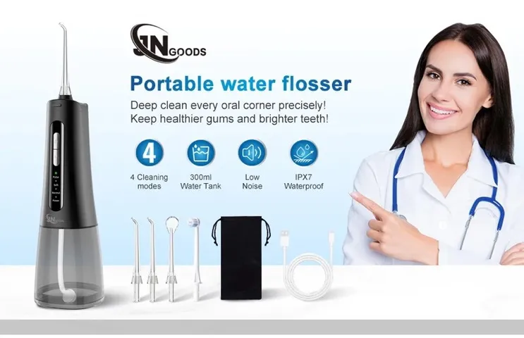 Máy Tăm Nước Cầm Tay Không Dây Jngoods M139 - Công Nghệ Vệ Sinh Răng Miệng Hiện Đại, Di Động, Pin Bền, Chống Nước IPX7