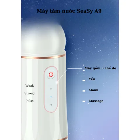 Máy tăm nước cầm tay SeaSy A9 Pro - 3 chế độ làm sạch, 4 đầu tăm chuyên dụng, dễ dàng mang theo và bảo trì, tuyệt vời cho chăm sóc răng miệng