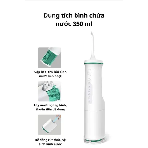 Máy Tăm Nước Cầm Tay SeaSy SS86 - Thiết Bị Làm Sạch Răng Miệng Với 4 Đầu Vòi, Công Nghệ Sóng Âm, Dễ Dàng Sử Dụng, Chống Nước IPX7