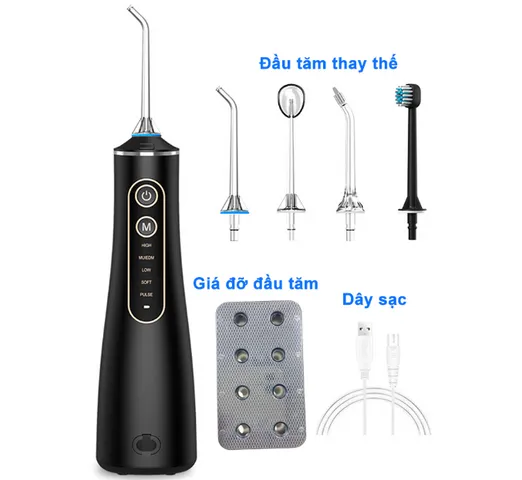 Máy Tăm Nước Cầm Tay SeaSy X62 - 5 Chế Độ Chăm Sóc Răng Miệng Hiện Đại, Thích Hợp Cho Người Niềng Răng và Trẻ Em