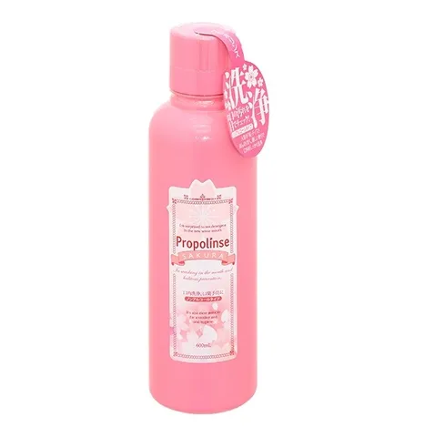 Nước Súc Miệng Propolinse Sakura 600ml - Hương Hoa Anh Đào Ngăn Ngừa Sâu Răng và Hôi Miệng, An Toàn Cho Trẻ Em và Phụ Nữ