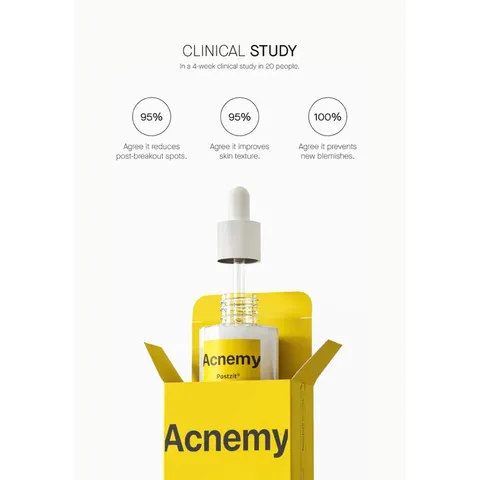 Serum Acnemy Postzit 30ml - Điều trị thâm mụn hiệu quả, phục hồi da mụn với rau má và Vitamin B3, phù hợp mọi loại da