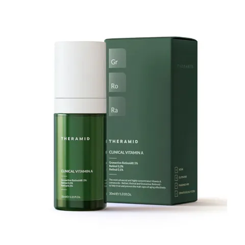Serum Theramid Clinical Vitamin A - Serum Trẻ Hóa Da, Giảm Dấu Hiệu Lão Hóa, Dưỡng Ẩm Da, Làn Da Tươi Trẻ và Rạng Rỡ 30ml