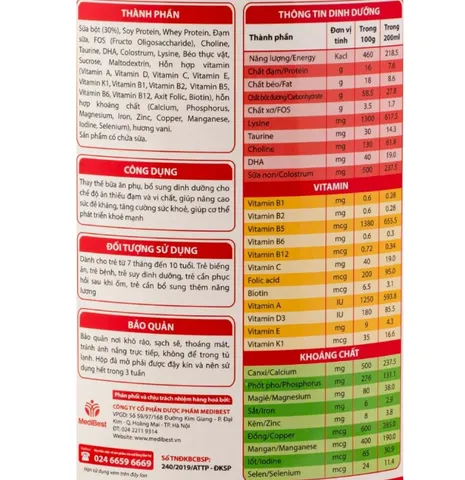 Sữa Bột Tăng Cân Origin MediBest 800g Cho Trẻ Nhẹ Cân Thấp Còi - Dinh Dưỡng Phát Triển Toàn Diện