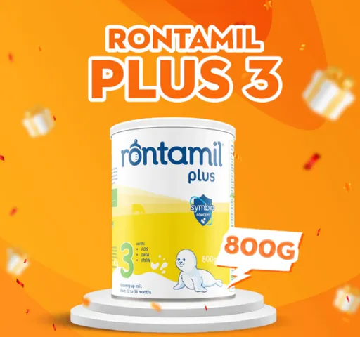 Sữa Bột Sinh Học Rontamil Plus Số 3 800g Dành Cho Trẻ 1-3 Tuổi - Hỗ Trợ Phát Triển Toàn Diện, Cung Cấp Dinh Dưỡng Thiết Yếu