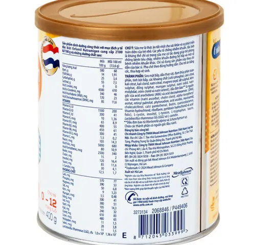 Sữa Enfamil Nutramigen LGG 400g - Dinh Dưỡng Hỗ Trợ Trẻ Dị Ứng Đạm Sữa & Lợi Khuẩn Cho Bé Từ Sơ Sinh đến 12 Tháng Tuổi