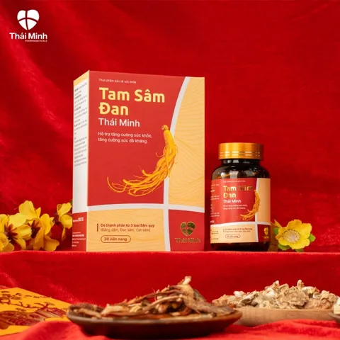 Viên uống Tam Sâm Đan Thái Minh - Tăng cường sức đề kháng tự nhiên cho cơ thể, hộp 30 viên bổ sung miễn dịch khỏe mạnh