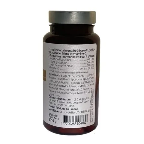 Viên uống trắng da Santerra Glutathione Premium - Hỗ trợ làm sáng da và cải thiện sức khỏe làn da tự nhiên từ Pháp