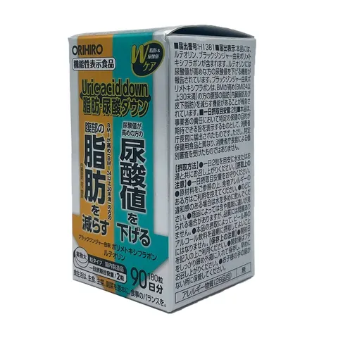 Viên Uống Hỗ Trợ Điều Trị Gout Orihiro Uric Acid Down 180 Viên - Chiết Xuất Hoa Cúc Giảm Acid Uric Trong Máu