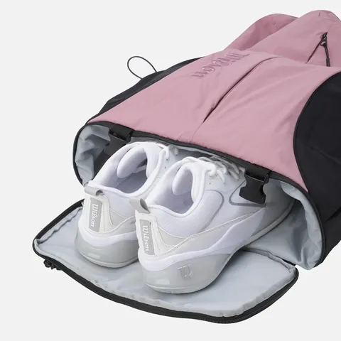 Balo Đựng Vợt Pickleball & Tennis Wilson Drawstring Backpack V2 Hồng Đen - Tiện Lợi Cho Nữ Yêu Thích Thể Thao