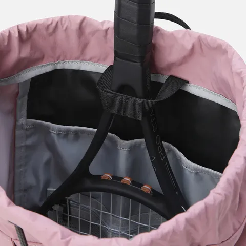 Balo Đựng Vợt Pickleball & Tennis Wilson Drawstring Backpack V2 Hồng Đen - Tiện Lợi Cho Nữ Yêu Thích Thể Thao