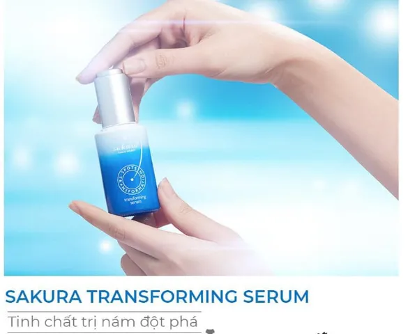 Bộ Dưỡng Da Giảm Nám Sakura - Cream & Serum Transforming Chăm Sóc Da Mặt, Làm Sáng Da, Giúp Da Khỏe Mạnh