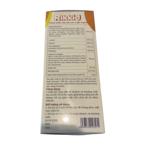 Cốm Rikkid Thái Minh - Hỗ Trợ Bé Ăn Ngon, Tăng Cường Sức Đề Kháng, Bổ Sung Vitamin và Khoáng Chất Cho Trẻ Em 3 Tuổi Trở Lên
